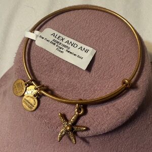 Alex and Ani Gold Starfish Charm Bracelet